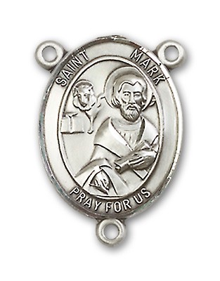 St. Mark the Evangelist Rosary Centerpiece Sterling Silver or Pewter - Sterling Silver