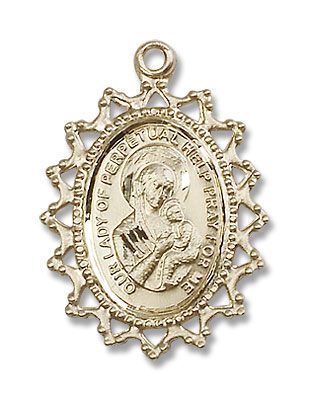 Our Lady of Perpetual Help Medal - 14K Solid Gold