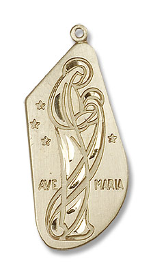 Ave Maria Medal - 14K Solid Gold