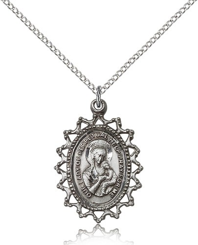 Our Lady of Perpetual Help Medal - Sterling Silver