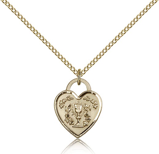 Communion Heart Pendant - 14KT Gold Filled