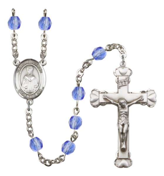 Women's St. Winifred of Wales Birthstone Rosary - Sapphire