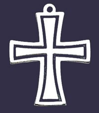 Flared Cross Pendant - Silver