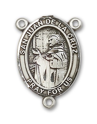 San Juan De La Cruz Rosary Centerpiece Sterling Silver or Pewter - Sterling Silver