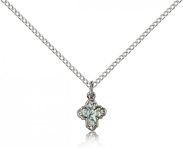 Four Way Medal for Infant - Blue | Silver
