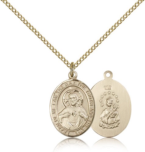 Scapular Sacred Heart Pendant - 14KT Gold Filled