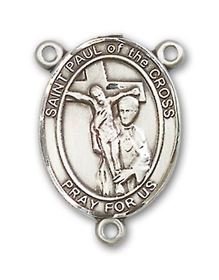 St. Paul of the Cross Rosary Centerpiece Sterling Silver or Pewter - Sterling Silver