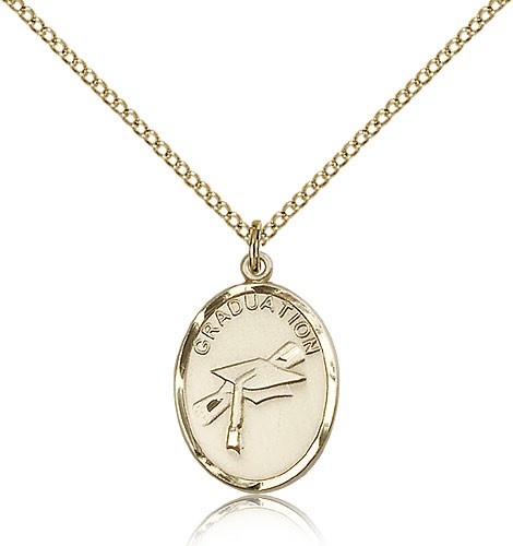 Female Graduation Pendant - 14KT Gold Filled
