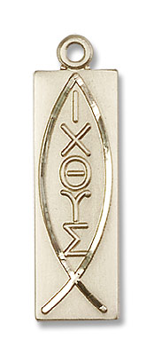 Ichthus Fish Pendant - 14K Solid Gold