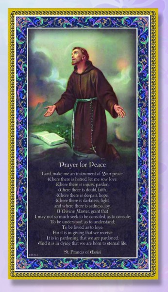 Peace Prayer of St. Francis Italian Wall Plaque - Multi-Color