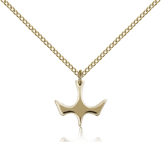 Small Holy Spirit Medal - 14KT Gold Filled