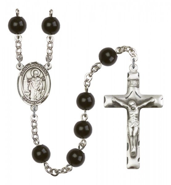 Men's St. Wolfgang Silver Plated Rosary - Black