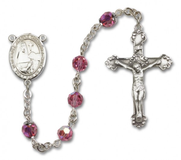 Jeanne Chezard de Matel RosaryHeirloom Fancy Crucifix - Rose