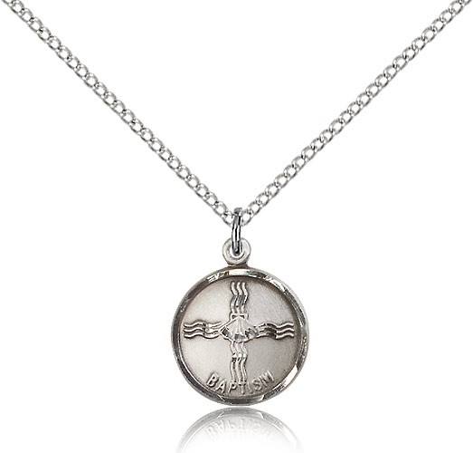 Small Baptism Medal - Sterling Silver