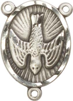 Holy Spirit Sterling Silver Rosary Centerpiece - Sterling Silver