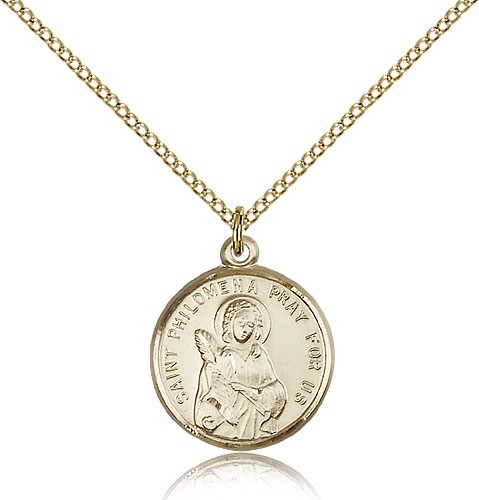 Women's St. Philomena Medal - 14KT Gold Filled