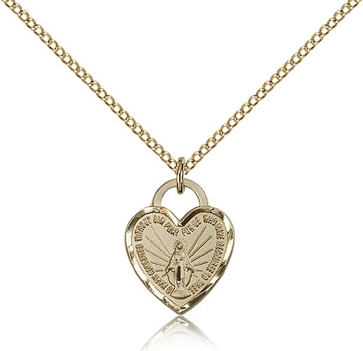 Miraculous Heart Pendant - Gold Tone