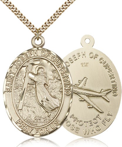 Large St. Joseph of Cupertino Medal - 14KT Gold Filled