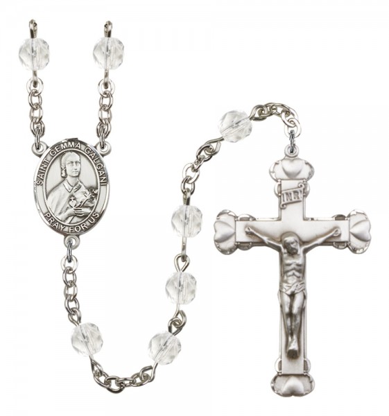 Women's St. Gemma Galgani Birthstone Rosary - Crystal