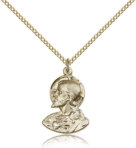 Head of Christ Pendant - 14KT Gold Filled