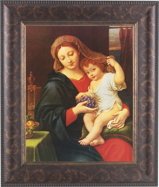 Madonna and Child Holding Veil 8x10 Framed Print Under Glass - #124 Frame