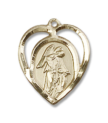 Guardian Angel Pendant - 14K Solid Gold