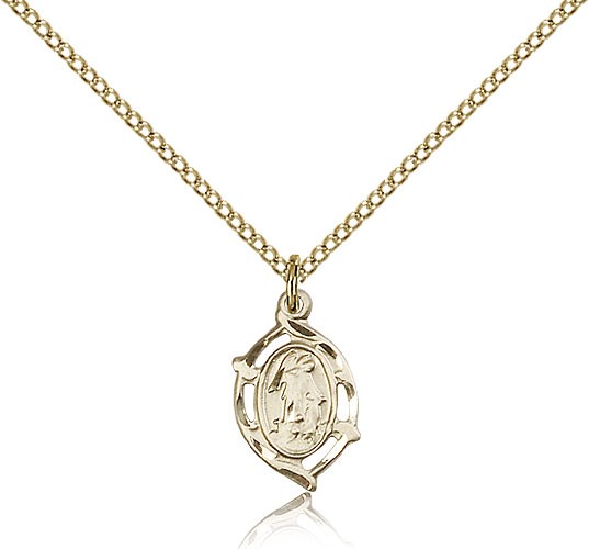 Petite Guardian Angel Medal - 14KT Gold Filled