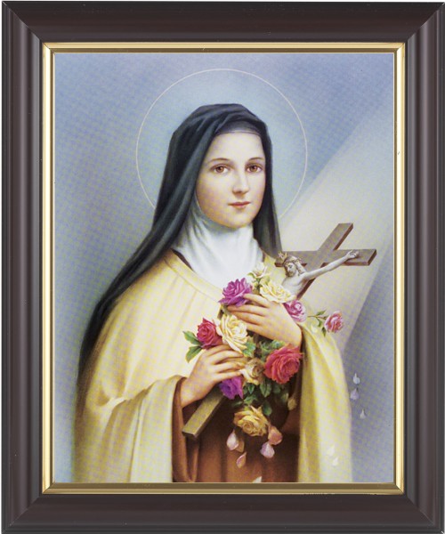 St. Therese 8x10 Framed Print Under Glass - #133 Frame