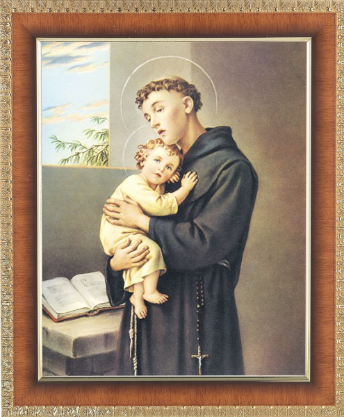 St. Anthony 8x10 Framed Print Under Glass - #122 Frame
