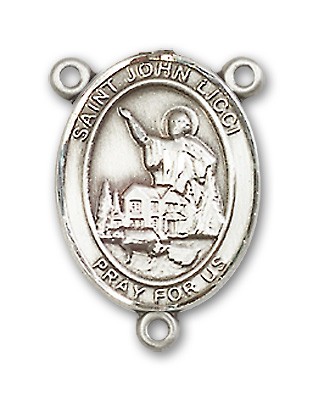 St. John Licci Rosary Centerpiece Sterling Silver or Pewter - Sterling Silver