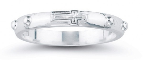 Men's Rosary Ring Sterling Silver - Sterling Silver