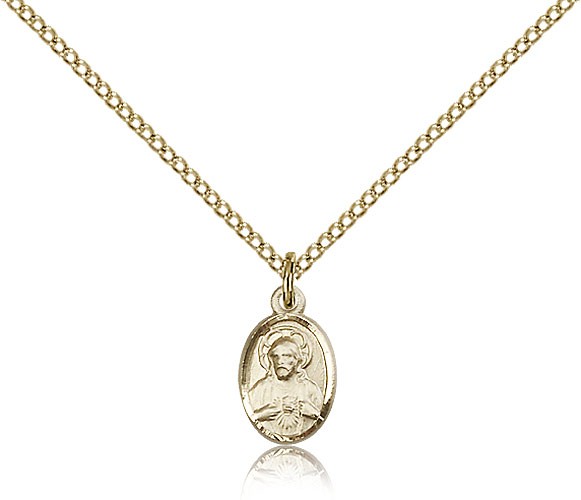 Petite Charm Size Scapular Medal - 14KT Gold Filled