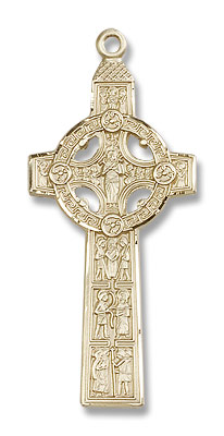 Scripture Cross Medal - 14K Solid Gold