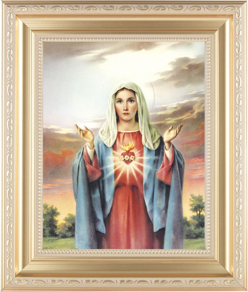 Immaculate Heart of Mary 8x10 Framed Print Under Glass - #138 Frame
