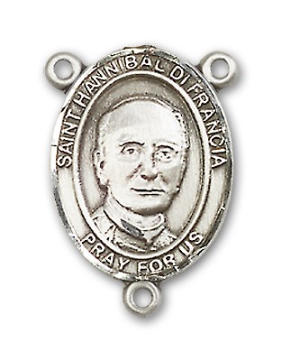 St. Hannibal Rosary Centerpiece Sterling Silver or Pewter - Sterling Silver