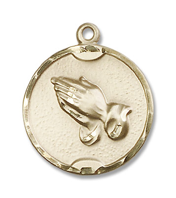 Praying Hands Pendant - 14K Solid Gold