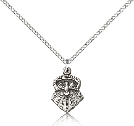 Girl's Seven Gifts Confirmation Pendant - Sterling Silver