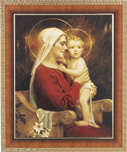 Madonna and Child Full of Joy 8x10 Framed Print Under Glass - #122 Frame