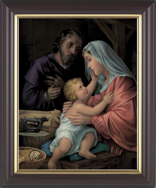 Holy Family In Joseph's Workshop 8x10 Framed Print Under Glass - #133 Frame