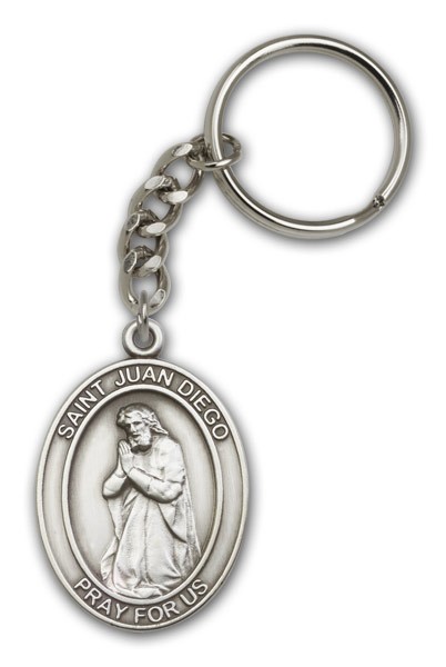 Juan Diego Keychain - Antique Silver