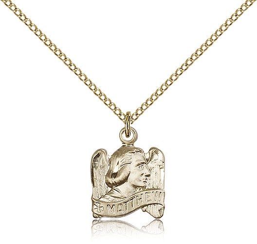 Women's Winged St. Matthew Medal - 14KT Gold Filled