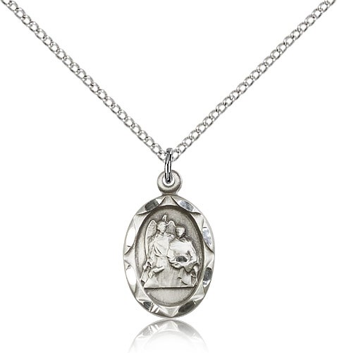 Women's Oval St. Raphael Medal - Sterling Silver