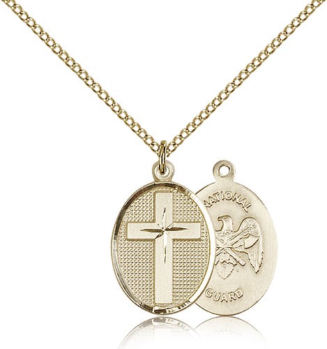 Cross National Guard Pendant - 14KT Gold Filled