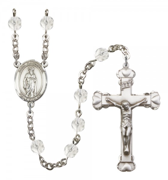 Women's St. Nathanael Birthstone Rosary - Crystal