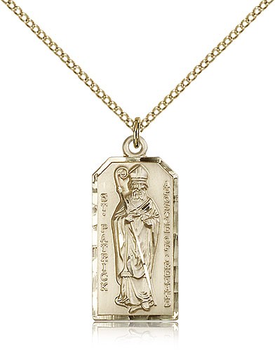 Women's St. Patrick Apostle of Ireland Pendant - 14KT Gold Filled
