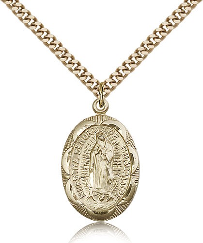 Our Lady of Guadalupe Medal - 14KT Gold Filled