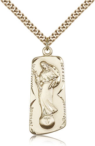 Our Lady of Mental Peace Medal - 14KT Gold Filled