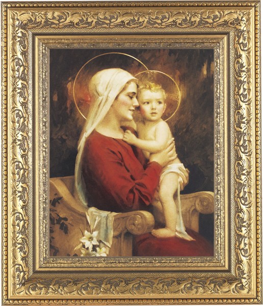 Madonna and Child Full of Joy 8x10 Framed Print Under Glass - #115 Frame