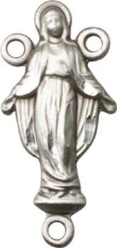 Our Lady of Grace Rosary Centerpiece - Sterling Silver