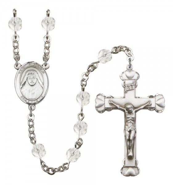 Women's St. Alphonsa of India Birthstone Rosary - Crystal